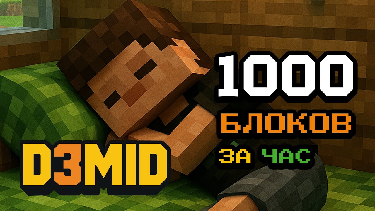 Кадр клипа D3MID 1000 блоков за час